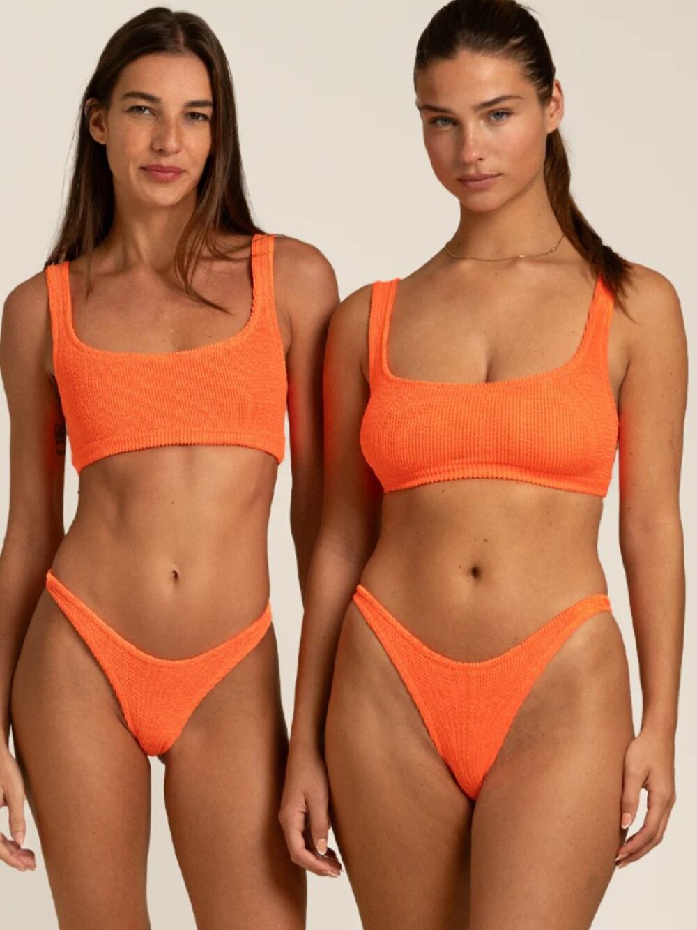 Nautica Women's  Two Piece Swimsuit Bikini Size 12 Orange White NWT